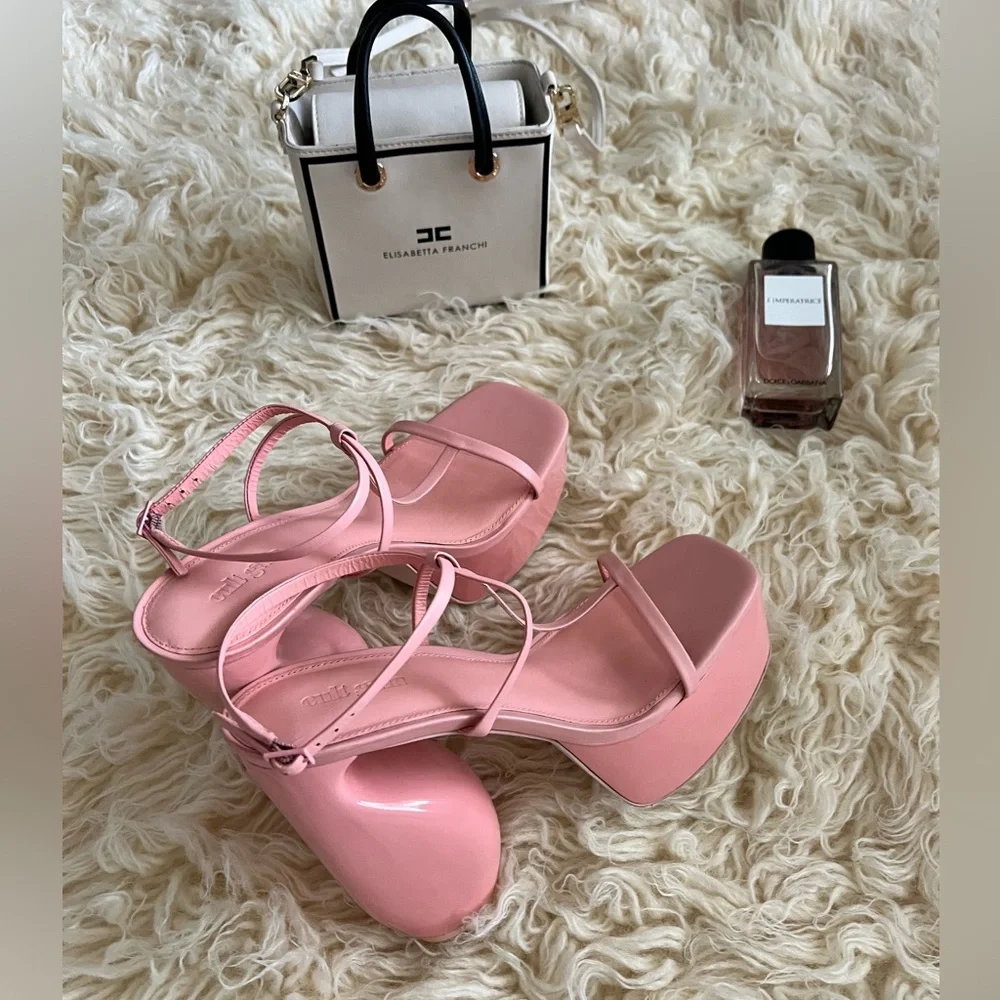 Brand New Cult Gaia Chiara pink heels platform sandals Size US 8.5 / EUR 39 - Picture 1 of 9